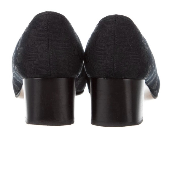 Gucci Web-trimmed GG Supreme Pumps - Picture 4 of 10